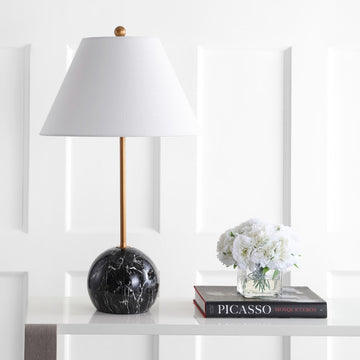 Miami 29" Minimalist Resin/Metal LED Table Lamp - JONATHAN Y